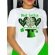 thumbnail image 1 of St. Patrick's Day Lucky Charm Women's T-shirt-Casual Short Sleeve, Round Neck, Four-Leaf Clover withCamisetas de verano para mujer, manga corta, cuello redondo, casual, lindo, con gráficos, camisetas, 1 of 6