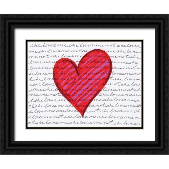 Seay, Anne 14x11 Black Ornate Wood Framed with Double Matting Museum Art Print Titled - Pink Love