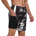 thumbnail image 2 of Kdxio The Race To Space Print Men'S Swim Trunks With Compression Liner 7 Inch Inseam Quick Dry Swim Shorts, 2 of 7