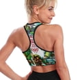thumbnail image 2 of The Legend of Zelda Tri Force Heroes Women's Sports Bras Racerback Padded Workout Slimming Tank Tops Camisole Yoga Vest Activewear Fitness Running Crop Top, 2 of 6