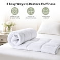 thumbnail image 5 of WISHEAD Mattress Topper Queen Size, 400TC Quilted Extra Thick Mattress Pad, Soft & Breathable with Hypoallergenic Fill, Back Pain Relief & Pressure Soothing, Deep Pocket, White, 5 of 7