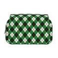 thumbnail image 2 of Kdxio Green Argyle Plaid for Double Compartment Pen Case Oxford Organizer with Zipper Pockets for Students Artists, 2 of 7