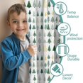 thumbnail image 3 of Blackout Kids Curtains,Green Christmas Tree Pattern Childrens Insulated Curtains Set Of 2,Bedroom Essentials,Toddler Room Decor 42"x84", 3 of 5