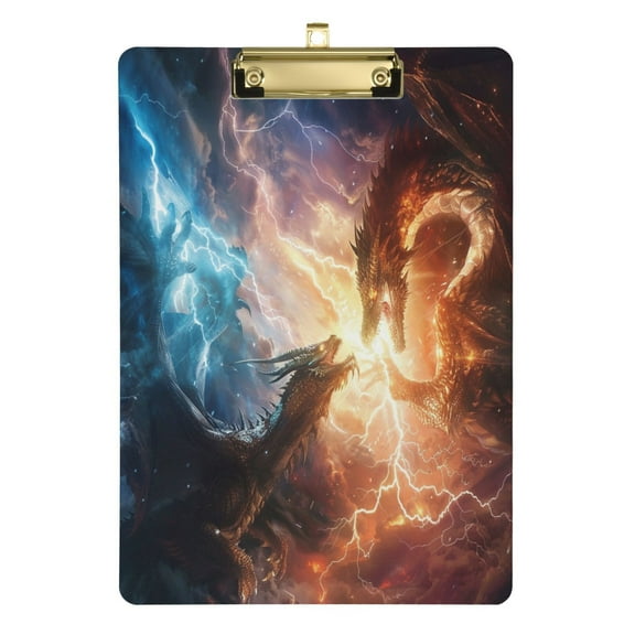 Dragon with Fire Acrylic Clipboards A4 Standard Letter Size Clipboard 12.5" X 9" Clip Board for Students Teacher Office