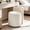 Beige, variant on CoVibrant Swivel Vanity Stool with Storage, Round Vanity Chair with Curved Back, Upholstered Ottoman for Bedroom, Living Room, Makeup Room