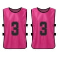 thumbnail image 3 of Tignapoo 12-Pack Adult Reversible Team Vests with Numbers 1-12 in Pink - Lightweight and Breathable Sports Jerseys for Football & Basketball Practice, 3 of 6