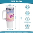 thumbnail image 3 of Aircraft Clouds Pink Airplane 40 oz Tumbler with Handle Insulated&nbsp;Travel Mug&nbsp;Lid Straw Leak Proof Steel Vacuum Water Bottles Glasses Fits in Car Cup Holder, 3 of 7