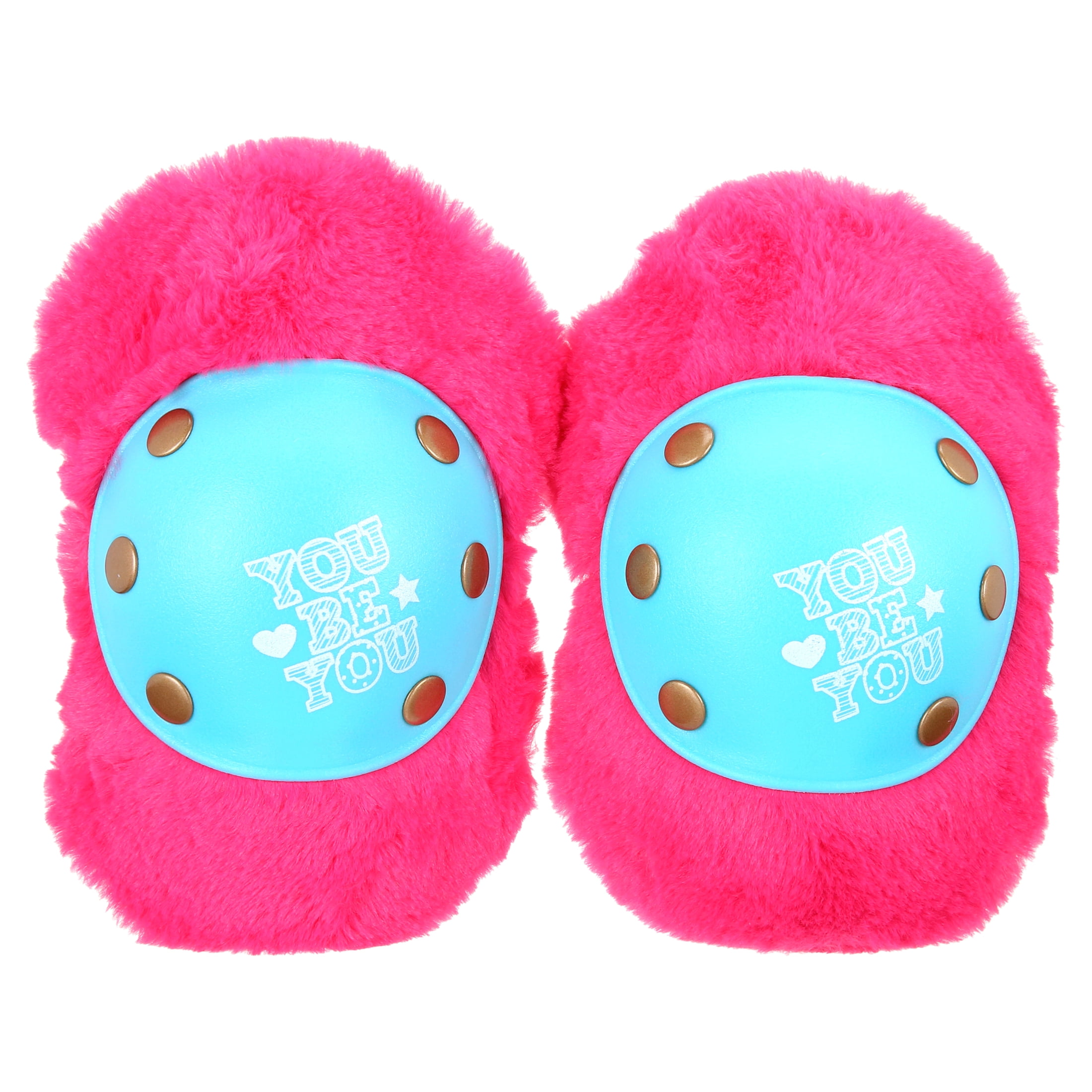 LittleMissMatched Furrr-Tastic Birdie Multi-Sport Child's Protective Pad Set, Pink/Blue