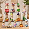 thumbnail image 6 of Interchangeable Seasonal Animal Wooden Decor Set, 10-Inch Dog Figurine with 12 Holiday Accessories for Tiered Tray, Desk, Table and Farmhouse Decor, 6 of 9