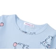thumbnail image 2 of Serdomi Girls Short Sleeve T-shirt Summer Tops for Kids All Over Blue Bunny Crewneck Tee Graphic Outfits Size 16/18, 2 of 7