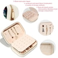 thumbnail image 3 of Wolf Velvet Necklace Holder: Portable Travel Organizer Box with Removable Compartment - Great Gift for Any Occasion, 3 of 7