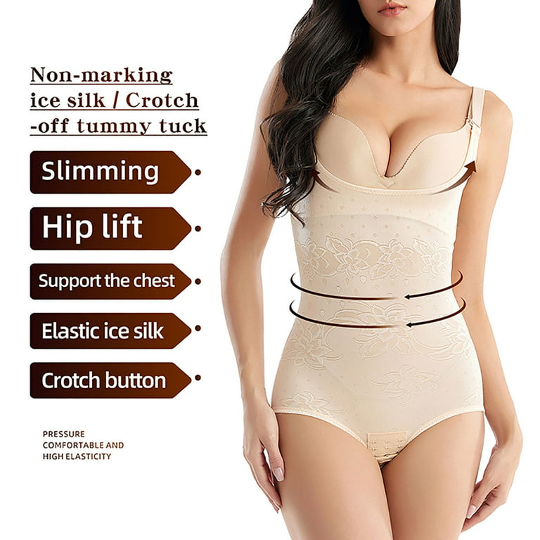 One Piece Shapewear with Buttons Postpartum Hip Lifting Body