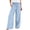 #05Light Blue, variant on Wide Leg Linen Pants for Women Tall Spring Linen Palazzo Pants Baggy High Waisted Beach Pant Gauze Lounge Trousers Brown 2XL