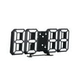 thumbnail image 1 of Reloj Digital LED 3D reloj de mesa electrónico reloj despertador relojes colgantes brillantes de pared carcasa negra, 1 of 7