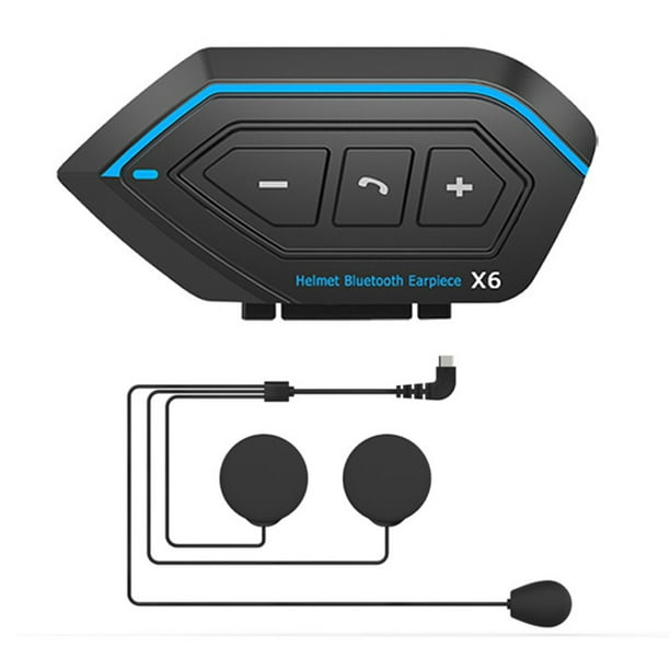Auriculares universales Sonducket compatibles con Bluetooth para casco impermeables recargables negro