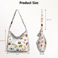 thumbnail image 4 of Canvas Shopping Bag for Women Canvas Shoulder Bag Sushi Crossbody Handbag Casual Tote for Travel Work Gym, 4 of 5