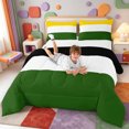 thumbnail image 3 of Erosebridal Geometric Stripes King Size Comforter Sets,Modern Striped Comforters King Size,Black Reversible,3pcs,1 Comforter and 2 Pillowcases, 3 of 7