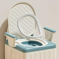 thumbnail image 4 of Commode de Chevet Mobile, Chaise de Chevet avec Contrôle des Odeurs, Forte Capacité de Charge, Pliable, Coussin Doux pour Activités Extérieures, 4 of 8