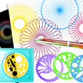 thumbnail image 3 of Drawing Geometric Curve Ruler Stencil Spiral Art Stationery Spirograph Toy, 3 of 6