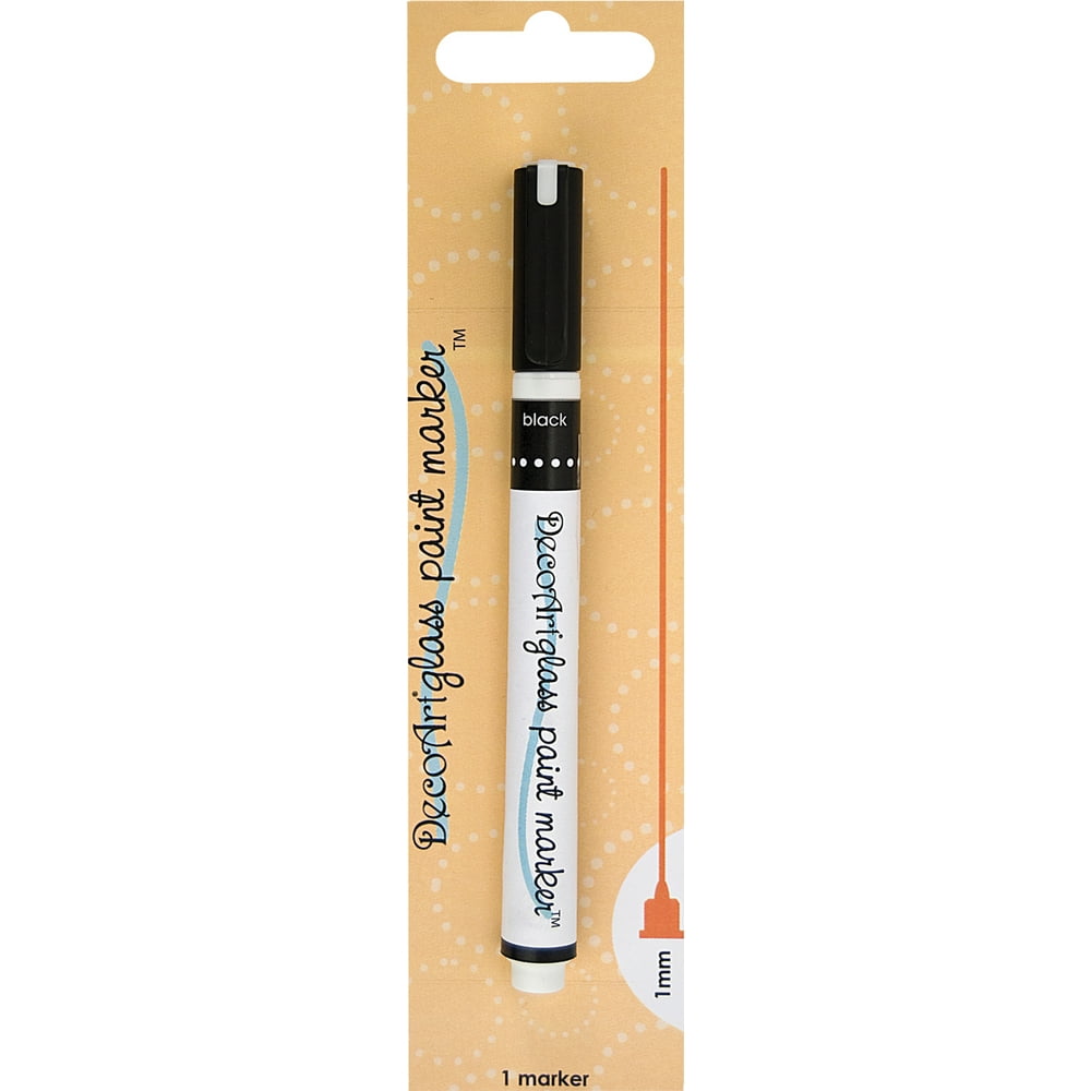 DecoArt Glass Paint Marker 1mm Black