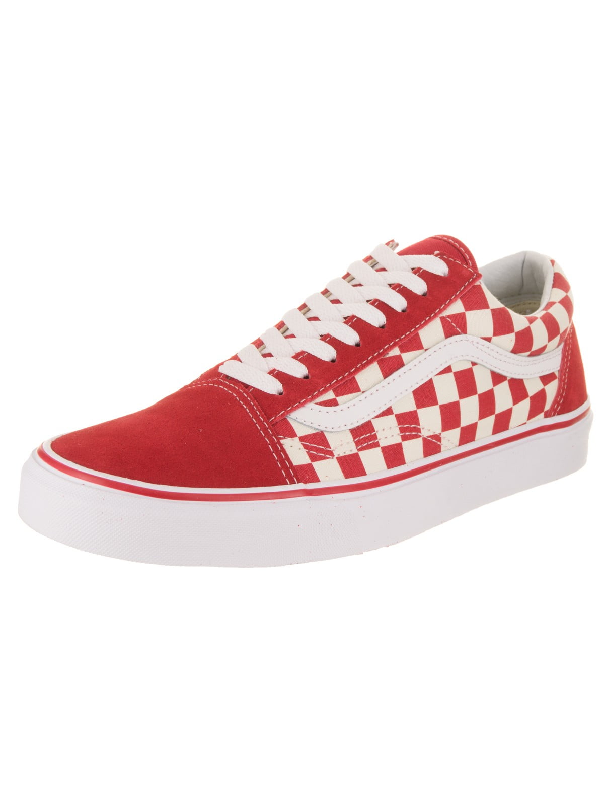 vans old skool checkered red