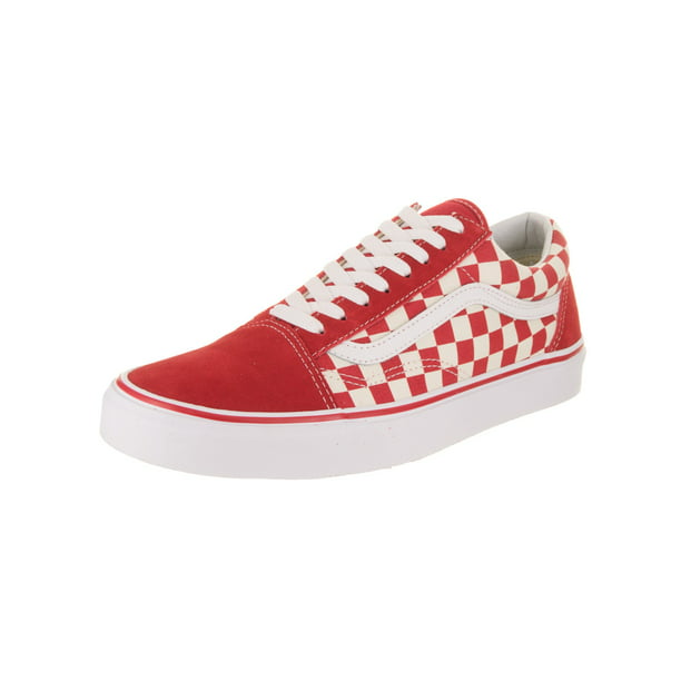 Vans VN-0A38G1POT: Skool Unisex (Primary Checkered) Red/White Sneakers (9 US Mens / 10.5 B(M) US - Walmart.com