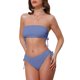 thumbnail image 4 of INSPIRAR CHIC Conjuntos de Bikini de Dos Piezas para Mujeres, Parte Superior Sin Tirantes y Parte Inferior en Forma de Triángulo, Azul Claro, 4 of 5