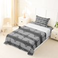 thumbnail image 5 of jejeloiu Monochrome Tribal Twin Sheets,Modern Print Bedding For Boys,Gray Black,3 Pieces,1 Fitted Sheet and 1 Pillowcase, 5 of 6