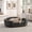 Dark Gray Foam, variant on LHSHID OVERSIZED Size Oval Semi-Enclosed Dog Sofa-Durable Linen Material,Button-Tufted Backrest,High-Center Low-Sides Support Plush Comfort-Dark Gray