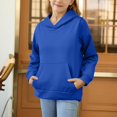 thumbnail image 2 of Hoodies for Child Girls Boys Preppy Long Sleeve Hooded Sweatshirt Pullover with Pocket Lightweight Hoodies for Girls Boys, 2 of 7