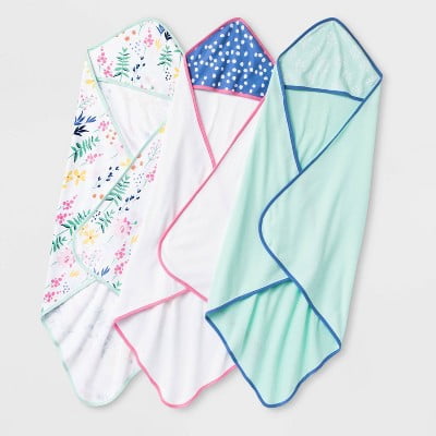 cloud island 3 pack infant hooded towels