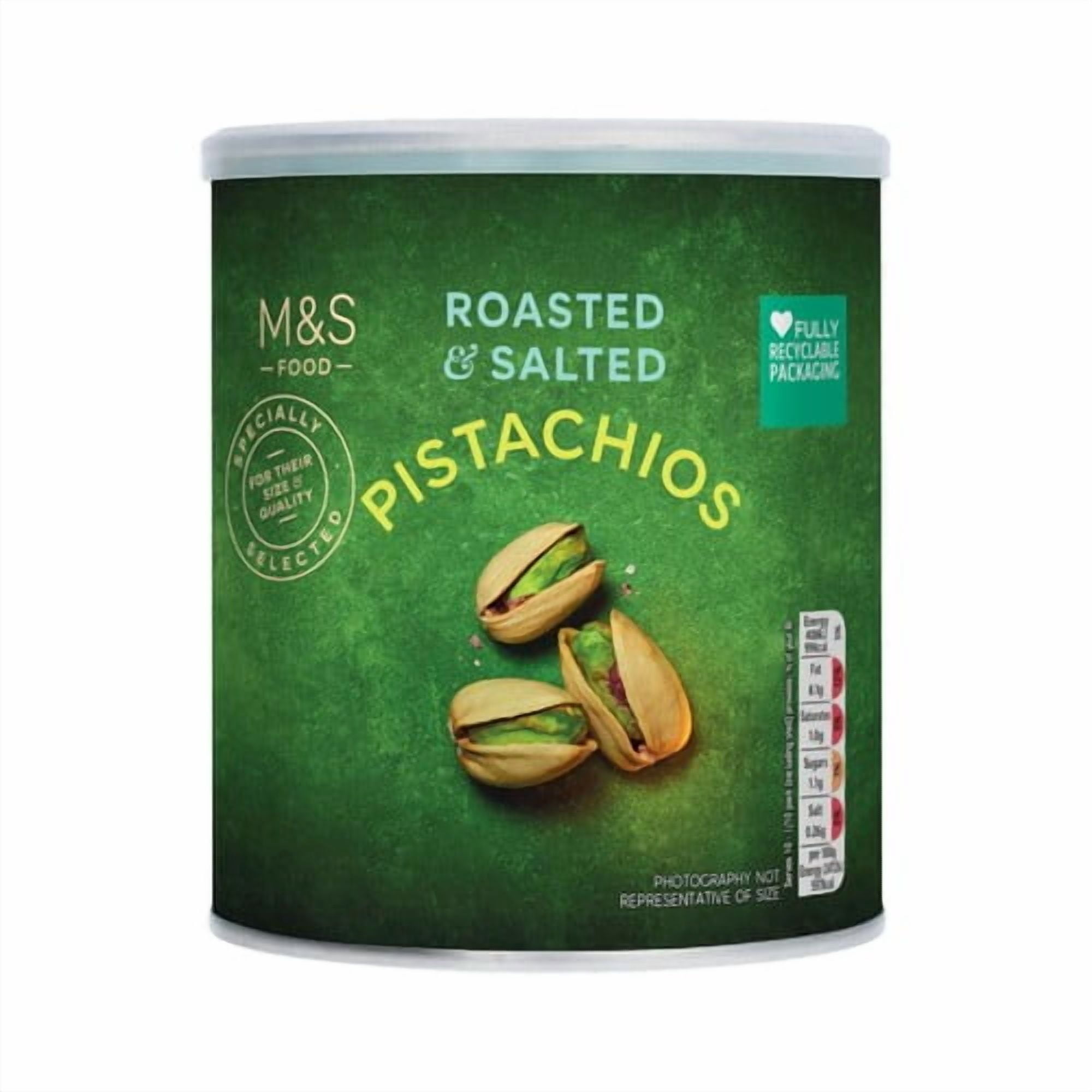 M&S Roasted & Salted Pistachios 300g, British Import (Pack of 3)