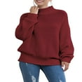 thumbnail image 3 of Pull à Col Roulé à Manches Longues Automne Hiver Femmes Pull en Tricot en Vrac Chunky, 3 of 7