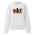 thumbnail image 5 of Women Oversized Halloween Hoodies Pullovers Graphic Print Round Neck Long Sleeve Sweatshirt White Hoodies for Women, 5 of 6