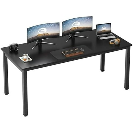 70.8 Inch Executive Office Desk, Large Stylish Computer Desk, Simple Study Writing Desk, Workstation Business Furniture for Home Office, Black$$Home Decor, Kitchen, & Other