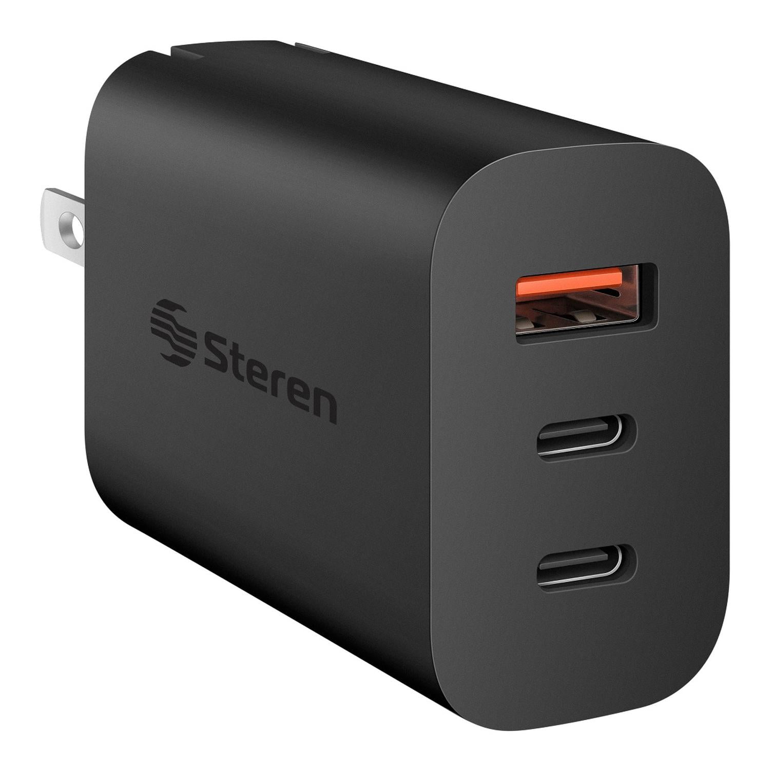 Cargador GaN USB Quick Charge Steren ELI-7045 45 W Walmart en línea
