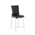 thumbnail image 2 of Milan Molly 42" Motion Back Chrome Frame Metal Bar Stool in Black, 2 of 3