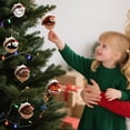 thumbnail image 5 of CPHDW7 4 Pack Vintage Christmas Tree Decorations, Acrylic Animal Pendants, Cozy Woodland Creatures Ornaments for Rustic Nature Themed Home Wreaths Tabletop, 5 of 5