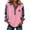 Pink, variant on Long Sleeve Shirts for Women Denim Patchwork Button Down Lapel Callar Pullover Dressy Casual Office Work Blouse Womens Tops