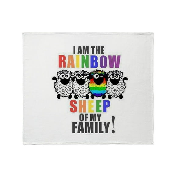 CafePress - Rainbow Family Sheep Throw Blanket - Soft Fleece Throw Blanket, 50"x60" for All Ages
