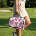 thumbnail image 2 of SEANATIVE Golf Cart Seat Cover, Compatible with EZGO, Club Car, Yamaha, 2-Seater Golf Cart Seat Towel Blanket with 4 Front Pockets, Quick Install, Washable, Pink Cow Print, 2 of 7