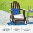 thumbnail image 5 of DuroGreen Adirondack Chair Ottoman Made With All-Weather Tangent Sustainable Lumber, Oversized, High End Outdoor Foot Stool, No Maintenance Patio Chair Foot Rest, Made in the USA, Chocolate, 5 of 7