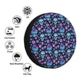 thumbnail image 4 of Sikiie Funny Skull Flower PVC Leather Spare Tire Wheel Cover Spare Tire Cover, for Car Truck SUV Camper Trailer Universal Fit(14-17in)-16 inch, 4 of 6