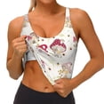thumbnail image 3 of Balery Floral Mushroom Sujetadores deportivos con espalda cruzada para mujer, acolchados, sin costuras, de alto impacto, ideales para yoga, gimnasio, entrenamiento y fitness.-Large, 3 of 8