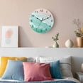 thumbnail image 3 of Wall Clock Aqua Ocean Waves Clocks PVC Silent Non-Ticking Battery Operated Decorative Ombre Beach Spray Round Clock for Home Living Room Kitchen Bedroom Office School Wall Decor 14 Inch, 3 of 9