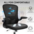 thumbnail image 5 of Lacoo Mid-Back Office Desk Chair Ergonomic Mesh Task Chair with Lumbar Support, Black, 5 of 7