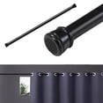 thumbnail image 1 of CNKOO Tringle à Rideau en Métal pour Baignoire Douche Cabine Placard Porte Réglable 20-32” Noir Mat, 1 of 7