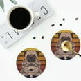 thumbnail image 5 of Balery 6 Pcs Pug Dog Yogaleather Coasters Set, Drink Table Cup Coasters For Living Room Kitchen Coffee Decor, 5 of 9