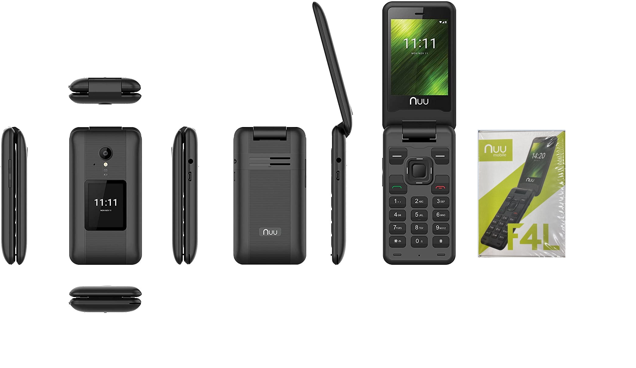 NUU Mobile F4L LTE Flip Phone Verizon CDMA + GSM Unlocked Cell Phone