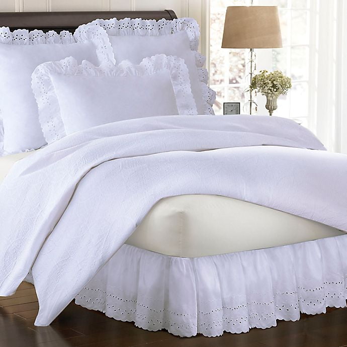 Smootheweave Ruffled Eyelet 14-Inch Full Bed Skirt in ...